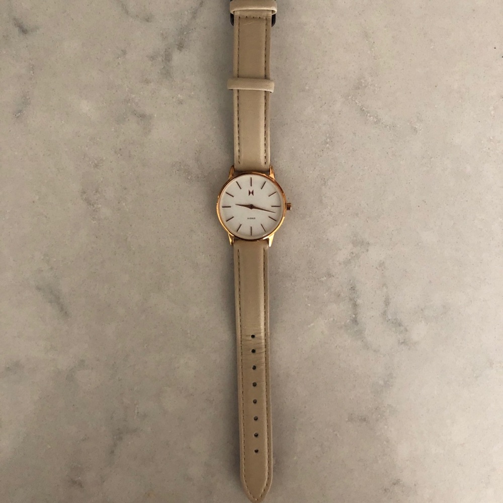 MVMT Watch with Beige and Mint Bands
